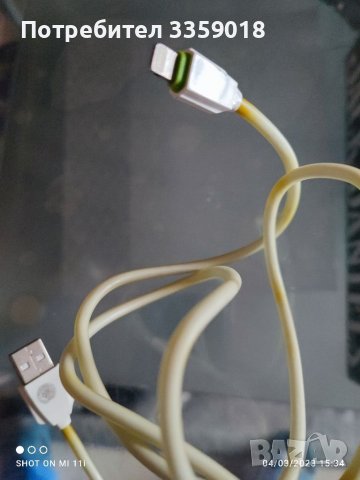 Кабел за айфон оригинален ползван много малко ,