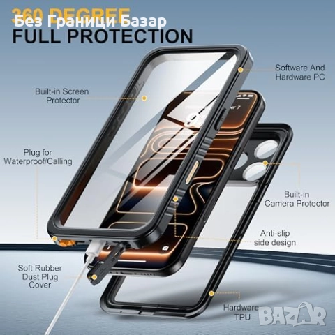 Нов Защитен калъф iPhone 17 Pro 6.3" против удари и надраскване Айфон кейс, снимка 4 - Калъфи, кейсове - 52153571