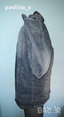 Брандово дънково яке с цип "Vigaz's"® / голям размер , снимка 4 - Якета - 30332451