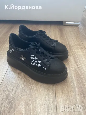 НОВИ Дамски обувки на платформа естествена кожа