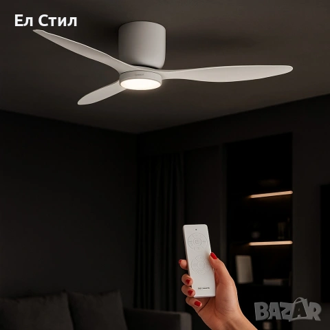 Brizy Bright Minimal – Вентилатор за таван с лампа, снимка 2 - Вентилатори - 53930711