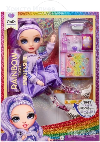 Кукла Rainbow High Sparkle & Shine Viola Виола с аксесоари 28 cm