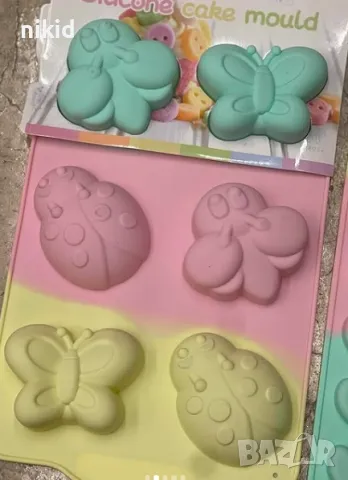 Калинка пчела пеперуда голени дълбок силиконов молд форма фондан шоколад гипс кексчета декор