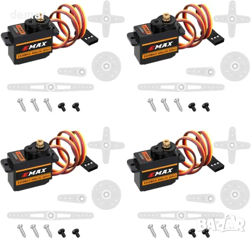 HAWK'S WORK Micro Servo 9g,комплект мотор с метална предавка за ръка на робот,(Emax ES08MA II),2 бр