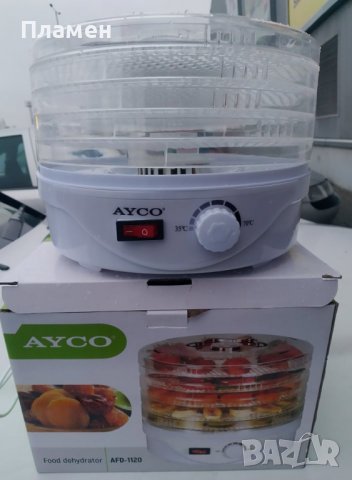 Уред за сушене, изсушаване на плодове и зеленчуци месо и подправки AYCO 250 W 4 рафта от 40 до 70 гр, снимка 4 - Други - 37635924