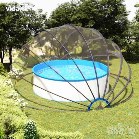vidaXL Купол за басейн 559x275 см, снимка 2 - Басейни и аксесоари - 56148363