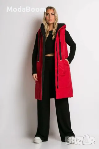 Двулицеви червени дамски елеци 