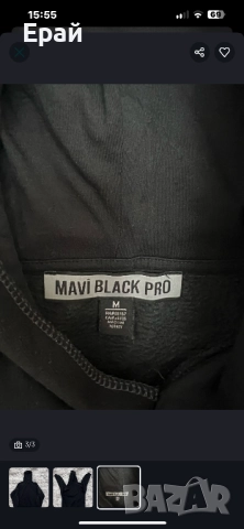 Черен суитшърт Mavi, снимка 3 - Суичъри - 51976338
