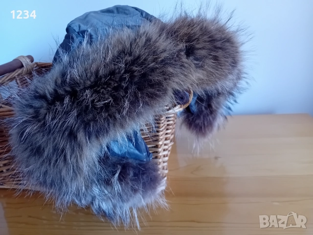 Богата естествена лисица /италианска качулка с лента, снимка 5 - Шапки - 52605778