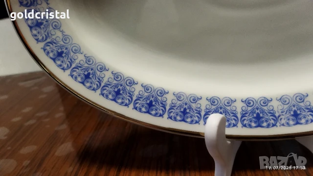 Стар български порцелан плато елипса , снимка 6 - Антикварни и старинни предмети - 17136675