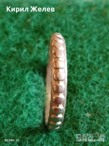 Винтидж сребърен пръстен тип халка орнаментиран стилен дизайн 41459