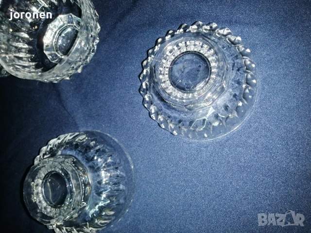 Голяма купа с купички от оловно стъкло, снимка 6 - Сервизи - 53222814