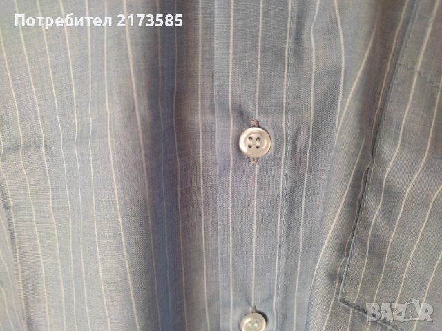 Продавам НОВА мъжка риза с дълъг ръкав райе, снимка 6 - Ризи - 42896146