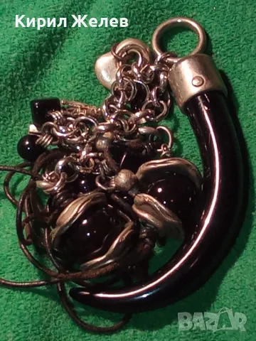 ЕФЕКТНА ПОСРЕБРЕНА ХЕНД - МЕЙД ОГЪРЛИЦА ФЕШЪН АРТ КОЛИЕ 47354, снимка 9 - Колиета, медальони, синджири - 47219593