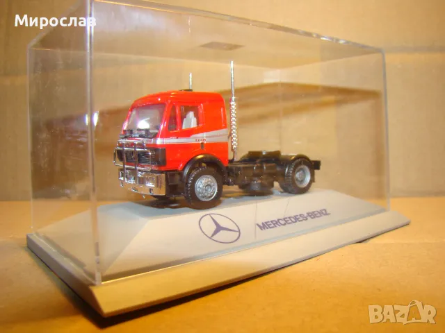 HERPA H0 1/87 MERCEDES BENZ ВЛЕКАЧ КАМИОН МОДЕЛ ИГРАЧКА, снимка 5 - Колекции - 48483636