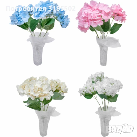 Луксозни букети от изкуствени хортензии – елегантна украса без грижи