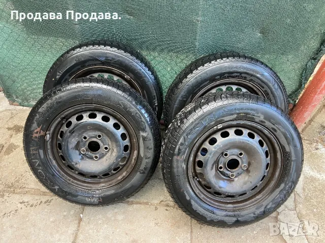 Железни Джанти 15ски с Зимни Гуми! 5х112 Audi/VW/Scoda/Seat, снимка 1 - Гуми и джанти - 47259507