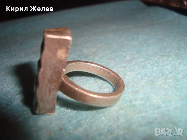 СТАРИНЕН СРЕБЪРЕН АРТ НУВО ПРЪСТЕН ВИСОКА ПРОБА МАСИВНО СРЕБРО РЪЧНА МАЙСТОРСКА ИЗРАБОТКА 26841, снимка 10 - Пръстени - 34884003