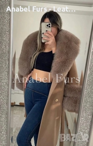 Дамски палта от кашмир и естествен косъм, снимка 2 - Палта, манта - 51862584