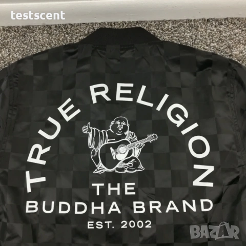 $280 Оригинално мъжко дизайнерско яке True Religion Jacket Buddha Satin Bomber Nylon Размер L, снимка 4 - Якета - 54020259