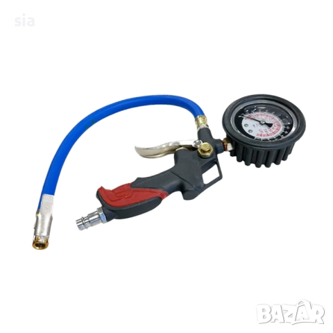 Манометър за гуми, Пистолет за сгъстен въздух с манометър