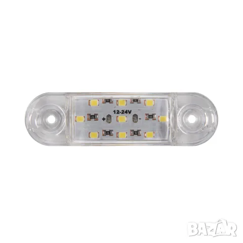 LED габарит 9 LED 84 mm 12-24V с бяла светлина