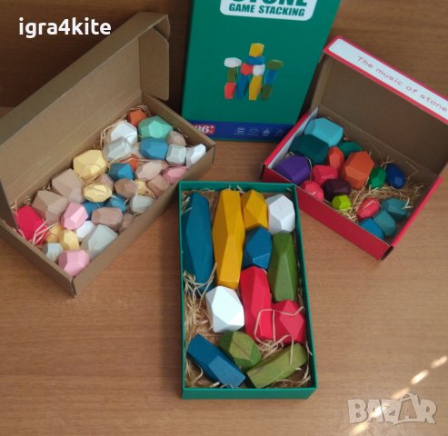 Ново! 12бр. високи дървени камъни Монтесори за игра или декорация, снимка 10 - Образователни игри - 36822286