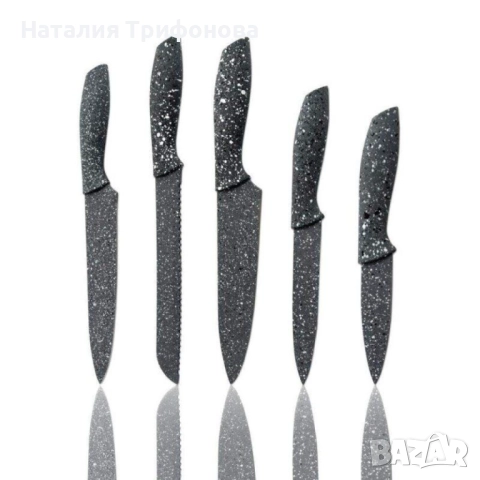 Комплект Bohmann, 5броя, Мраморно покритие, Акрилна поставка, Червен, снимка 3 - Прибори за хранене, готвене и сервиране - 52886530