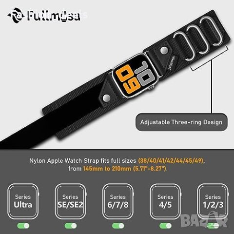 Нова Стилна Каишка за часовник Apple Watch 38-41mm: Винтидж Рок , снимка 5 - Каишки за часовници - 42702747