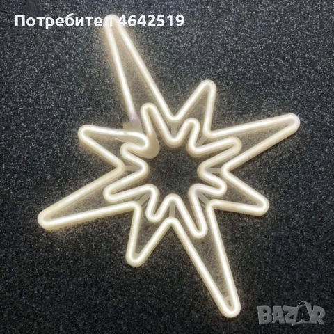 Светеща коледна LED звезда, водоустойчива,52 см, снимка 3 - Декорация за дома - 52310356