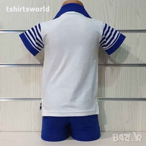 Ново детско комплектче: тениска с яка и трансферен печат Платноход+шорти, от 2-4 години, снимка 8 - Детски комплекти - 33899228