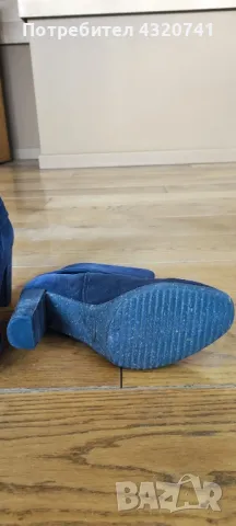 Велурени боти Scholl, р-р 40, снимка 2 - Дамски боти - 49235996