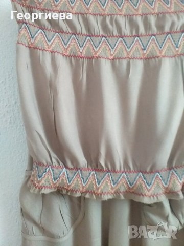 Стилен комплект топ+ панталон в цвят какао, снимка 1