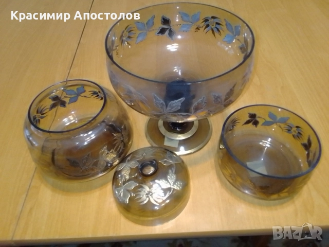 Сервиз от калиево стъкло , снимка 3 - Сервизи - 51759626