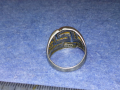 СТАР АЖУРЕН СРЕБЪРЕН ПРЪСТЕН ЛАКИРАНО СРЕБРО 925 МАЙСТОРСКА РЪЧНА ВИНТИДЖ ИЗРАБОТКА 43790, снимка 13