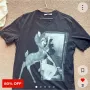 €450 Автентична мъжка тениска Givenchy Bambi Print Monochrome L Large Black, снимка 1