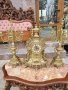 Комплект каминен часовник и два свещника 014, снимка 8