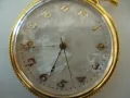 № 7974 джобен часовник   - кварцов механизъм  - работещ  - циферблат - седеф, снимка 4