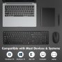 Нов Ергономичен Безжичен Комплект Клавиатура+Мишка, Съвместим с Windows/Mac, снимка 7
