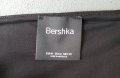 Bershka S/M черна къса рокля лъскава рокля с ликра, снимка 8