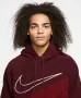 Мъжки суичър Nike Sherpa Night Maroon /Team Red/White - размер S/M, снимка 2