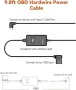 VANTRUE 10ft USB OBD тип C захранващ кабел с LED дисплей, снимка 2
