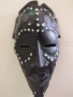 Африканска маска с медни инкрустации-голяма, снимка 2