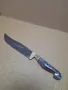Стар Ръчно Кован Нож С Бронзов Обков., снимка 1