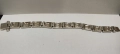 Масивна сребърна гривна с плочки , 19см , печати . , снимка 4