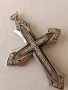 Много красив голям сребърен кръст със циркони проба925, снимка 1