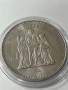 Сребърна монета „Херкулес“ от 50 франка от 1977 г, снимка 5