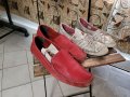 Adidas балеринки, червени мокасини естествена кожа , снимка 1 - Дамски ежедневни обувки - 38242334