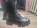 Черни боти кожа и плат - 40,00лв., снимка 2