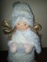 Уникално пухкаво бяло Коледно ангелче.Светещо., снимка 13